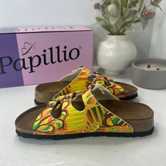 Papillio by Birkenstock Florida Sandal African Wax Gold 1006230 Unisex L5/M3 NWB - Picture 5 of 10